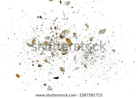 explosion of rock particle element