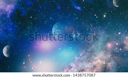 The explosion supernova. Bright Star Nebula. Distant galaxy. New Year fireworks. Abstract image. Elements of this image furnished by NASA.
