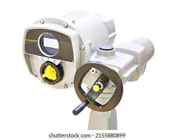 Explosion-proof multi-turn actuator for the oil and gas industry isolated white background