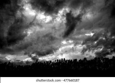  The Explosive Cyclogenesis Klaus, Ortegal, A Coruna, Galicia, Spain, Storm Clouds, High Wind, Black And White Photo, Hurricane, Fear, Rain, 