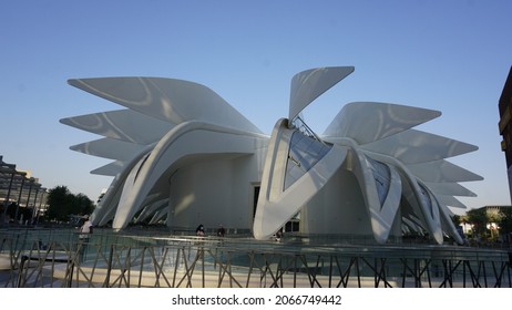Expo 2020 Dubai, United Arab Emirates, October, 17, 2021: United Arab Emirates pavilion at Expo 2020 Dubai in United Arab Emirates