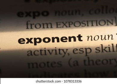 Exponent Word Dictionary Exponent Concept Stock Photo 1078313336