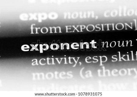 exponent word in a dictionary. exponent concept