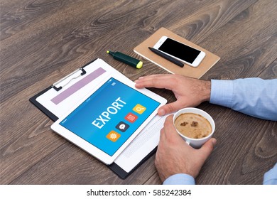 EXPORT CONCEPT ON TABLET PC SCREEN