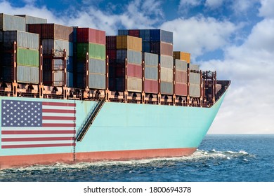 Export Ship, Cargo Container Ships With The US Flag