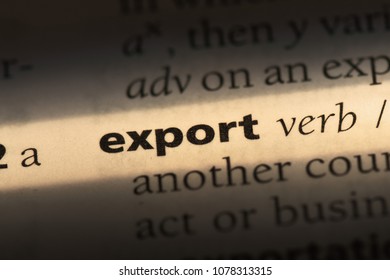 export word in a dictionary. export concept