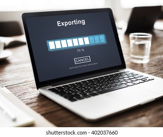 Exporting Convert Loading Progress Concept