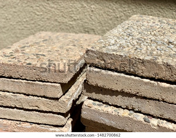 Exposed Aggregate Patio Step Stones Stock Photo Edit Now 1482700862