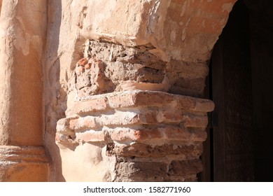 Exposed Bricks From The Weathered Exterior Of Mission San José De Tumacácori.