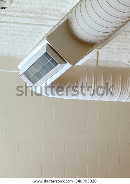 Exposed Corrugated Duct Work Vent Register Stock Photo Edit Now