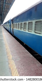 Express  train in India in platform