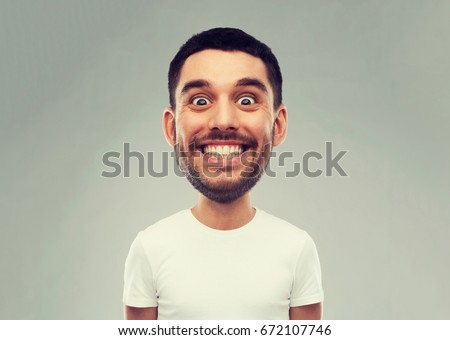 Similar – Image, Stock Photo funny face, white teeth