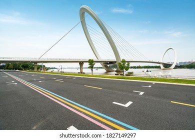 Expressway and Nanjing eye pedestrian bridge in Nanjing, China - Powered by Shutterstock