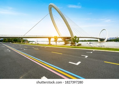 Expressway and Nanjing eye pedestrian bridge in Nanjing, China - Powered by Shutterstock