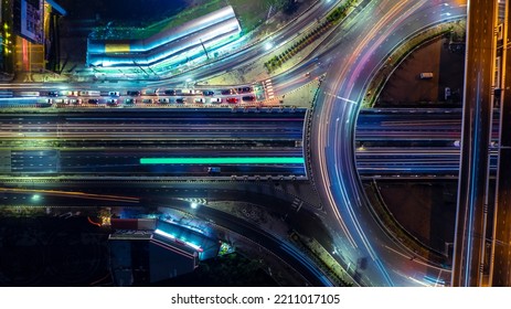 Expressway top view, Road traffic an important infrastructure, car traffic transportation above intersection road in city night, aerial view cityscape of advanced innovation, financial technology	 - Powered by Shutterstock - Get 15% off with code: PIKWIZARD15