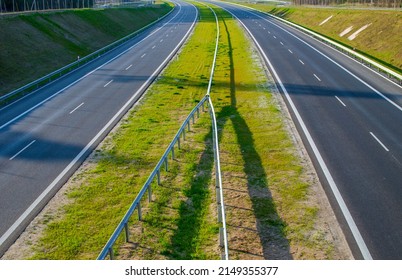 Expressway, Two Lanes Of Empty Road