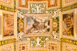 Exquisite Ceiling Of Gallery Of Maps, Vatican Museum, Rome