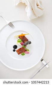Exquisite dish, creative restaurant meal concept, haute couture food