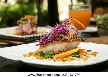 Exquisite dish, creative restaurant meal concept, fine dining food