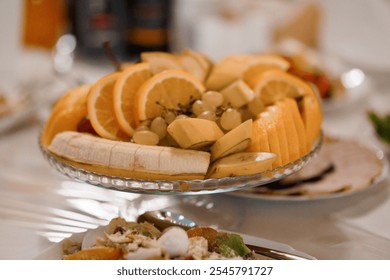 Exquisite Fruit Platter Featuring Assorted Fresh Fruits at a Gala Event.