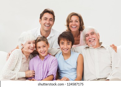 Extended Family Portrait On The Couch