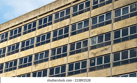 Exterior Of An Abandoned 1960s Era Office Building