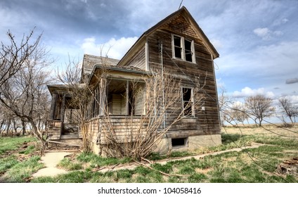 Exterior Abandoned House Prairie Saskatchewan Canada