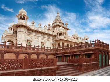 Exterior of ancient Jaswant Thada cenotaph, a mausoleum for the kings of Marwar dynasty in Jodhpur, Rajasthan state, India	
