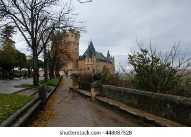 Exterior Architecture And Building Design At Alcázar Of Segovia, One Of The Most Distinctive Castle-palaces In Spain