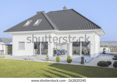 Image, Stock Photo White facade Design