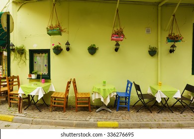 Exterior Of A Cafe In Kuzguncuk Streets,Istanbul 