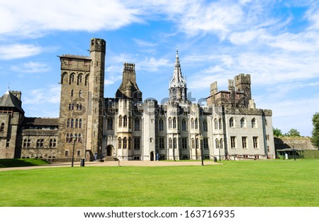 Exterior of Cardiff Castle - Wales, United Kingdom