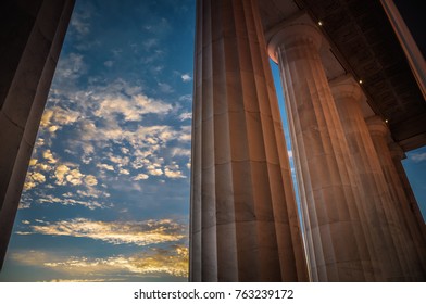 Exterior Columns of the Lincoln Memorial - Washington D.C.