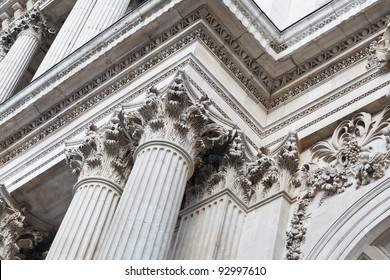 Exterior details of St.Paul's Cathedral, London, UK