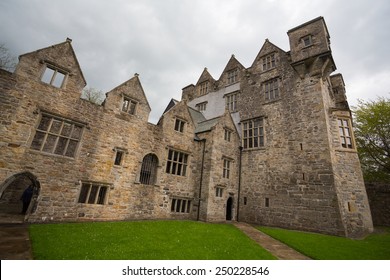 The exterior of Donegal castle in Donegal town, Ireland