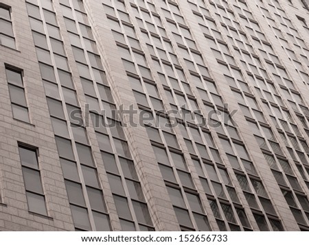 Exterior elevation of the office building.