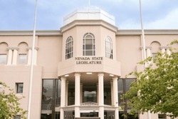 Exterior Facade Of The Nevada State Legislature Building In Carson City, Nevada