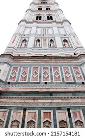 Exterior Of Giottos Campanile Of Florence Cathedral In Italy.