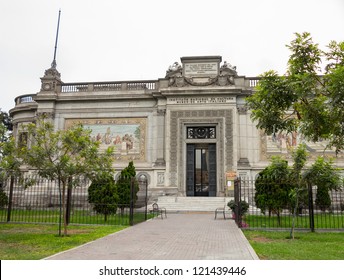 Exterior Of The Institute Of Culture Museum Italian Art In Lima Peru