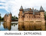 Exterior of Kasteel De Haar castle, Haarzuilens, Utrecht, The Netherlands, Europe