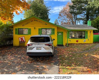 Exterior Of A Licensed Daycare Centre.  Taken On November 1, 2022 In Surrey, BC.