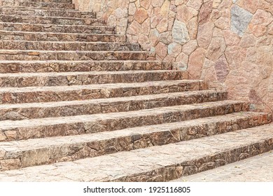 Exterior Light Brown Sandstone Stairs Pattern And Background