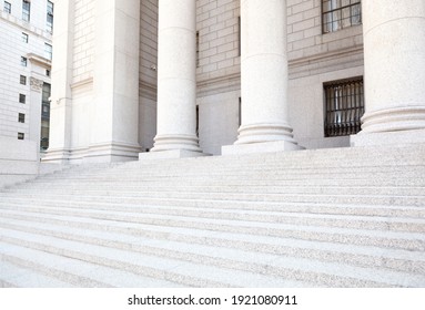 The exterior of a municipal or government building or courthouse. - Shutterstock ID 1921080911