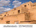 Exterior of old adobe building in New Mexico