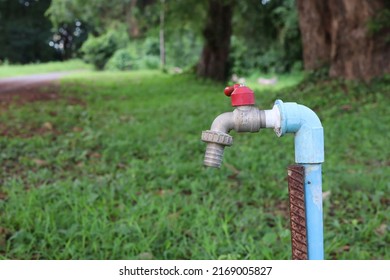 Exterior Old Water Faucet Dripping