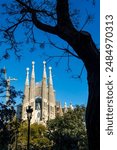 Exterior of the Sagrada Familia church (The Basílica de la Sagrada Família) in Barcelona, Catalonia, Spain, Europe