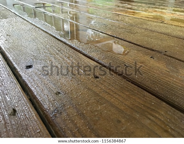 Exterior Sealed Wooden Floor On Porch Stock Photo Edit Now 1156384867