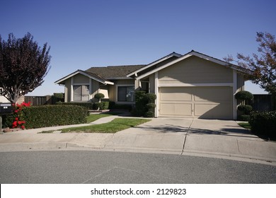 Exterior Shot Of A Home In The East Bay Area Of Northern California In A City Called Martinez.