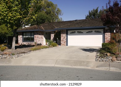 Exterior Shot Of A Home In The East Bay Area Of Northern California In A City Called Martinez.