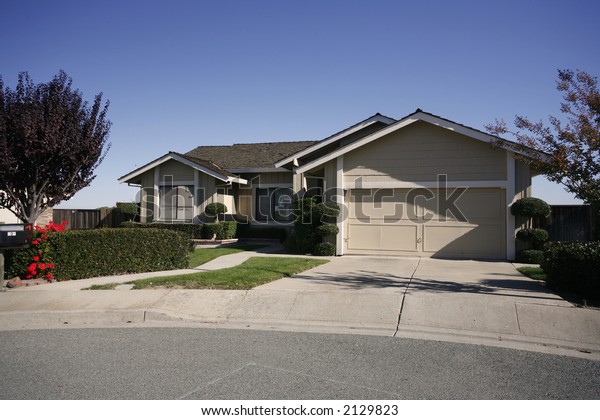 Exterior Shot Home East Bay Area Royalty Free Stock Image